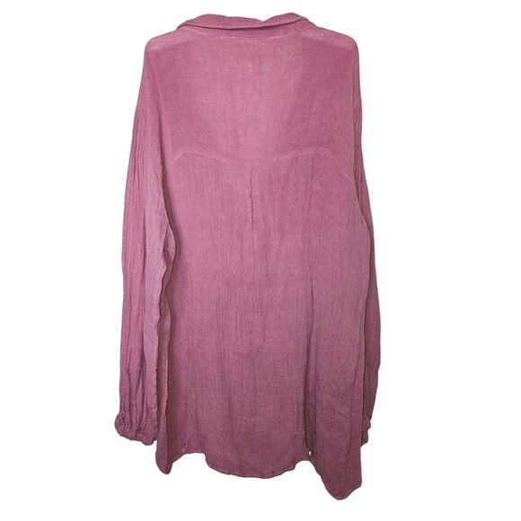 New Jen's Pirate Booty x Free People Bonny Button Up Top $150 LARGE Dried Roses - Picture 6 of 6